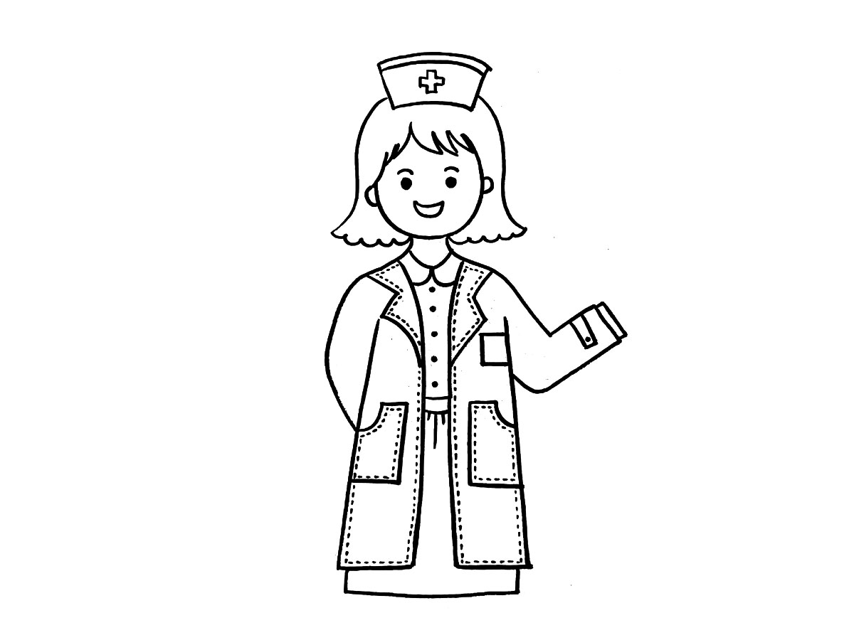 护士简笔画画法步骤-图5