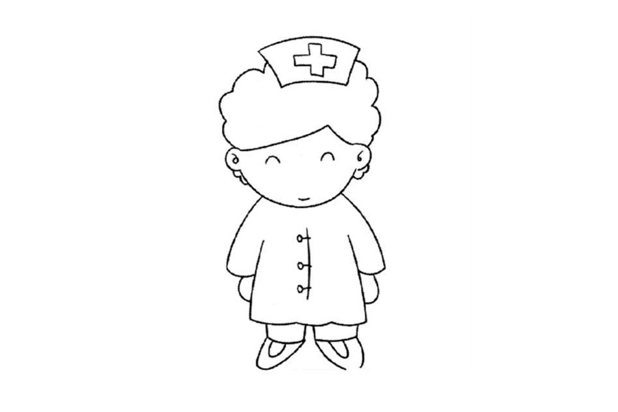 可爱的医护人员简笔画-图5