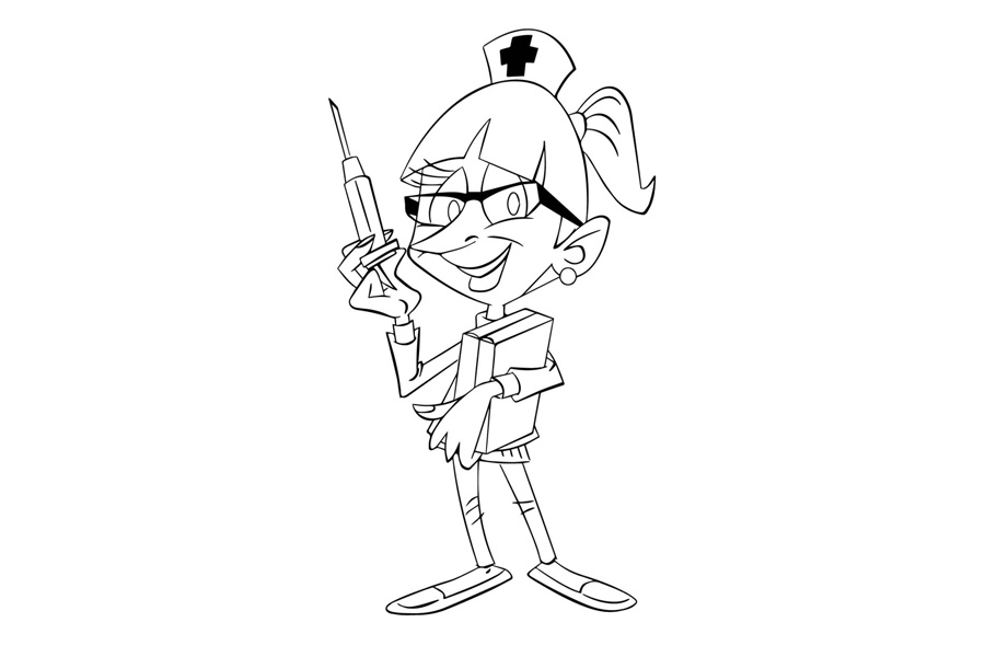 可爱的医护人员简笔画-图8