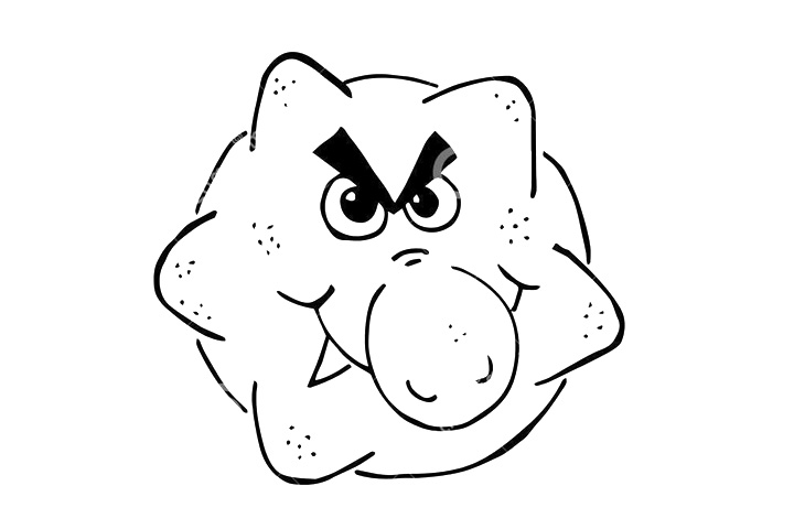 疯狂的病毒简笔画图片-图2