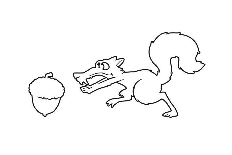 冰川时代中的松鼠简笔画-图3