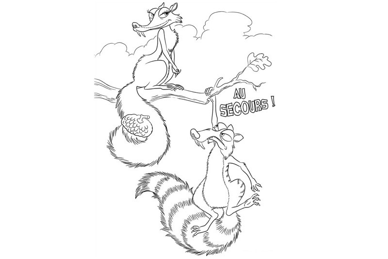 冰川时代中的松鼠简笔画-图6