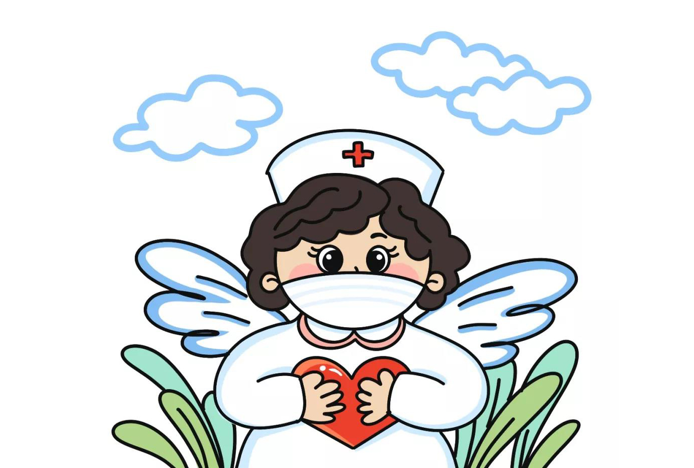 致敬白衣天使简笔画