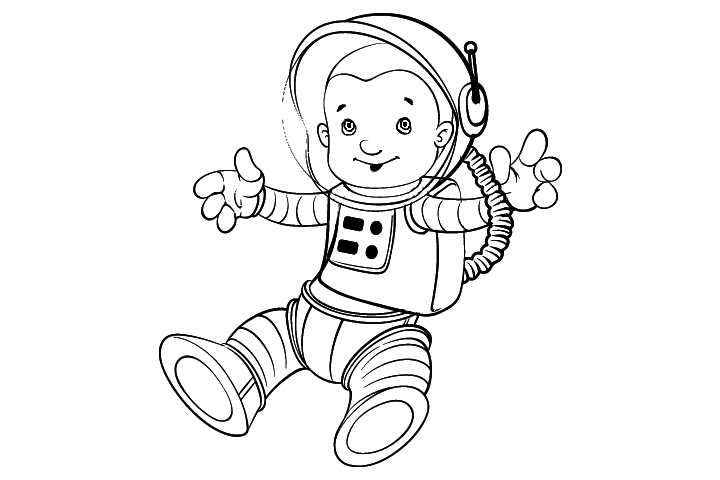 宇航员简笔画图片-图2