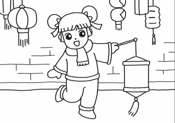 步骤6：元宵节简笔画教程步骤6