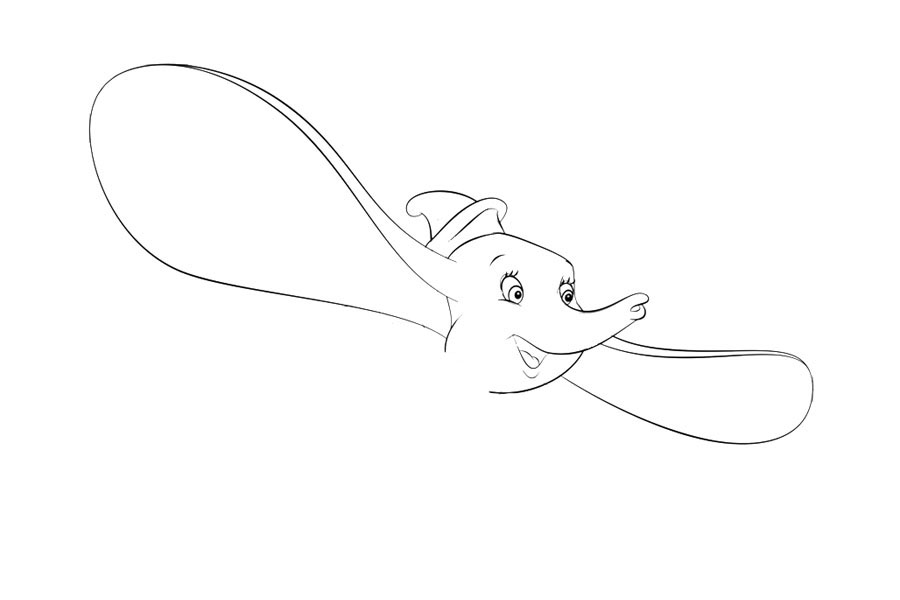 步骤3：接着给它戴上一顶帽子，然后画出它的五官。