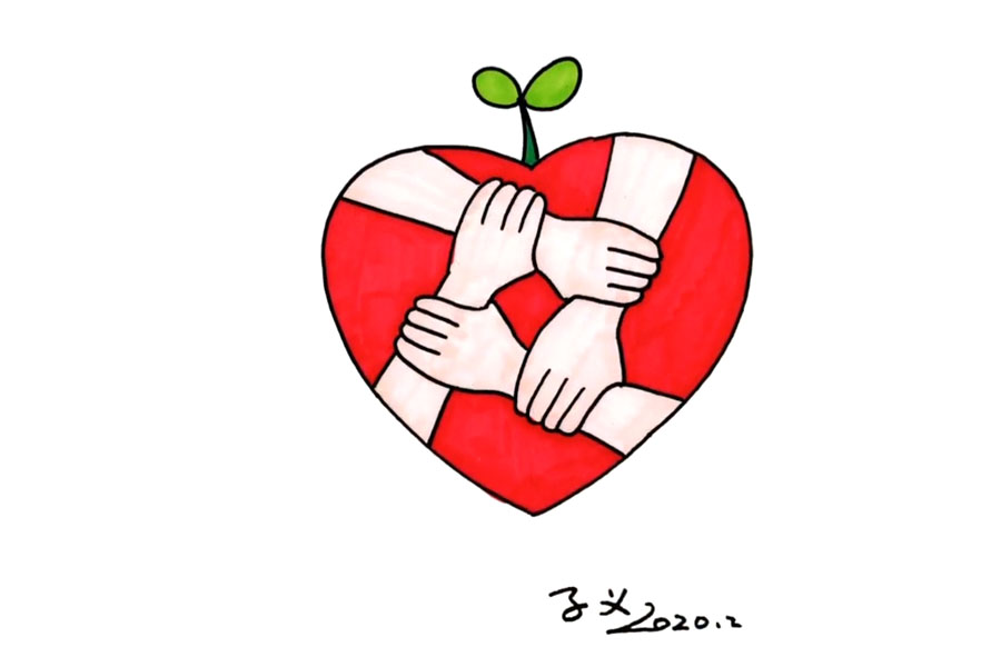 武汉加油！同心协力战胜病毒简笔画-图4