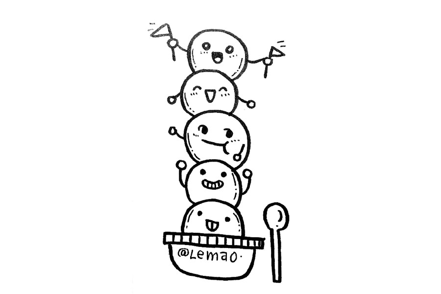 一组小汤圆简笔画 元宵节快乐！-图2