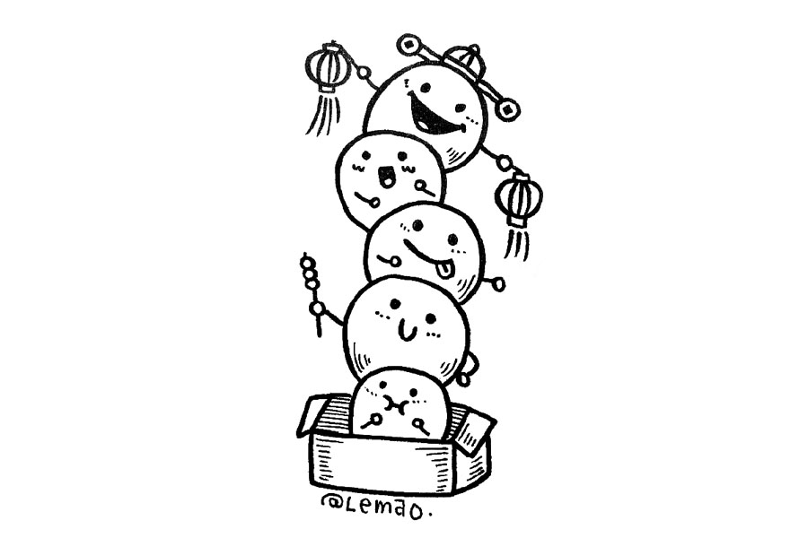 一组小汤圆简笔画 元宵节快乐！-图3