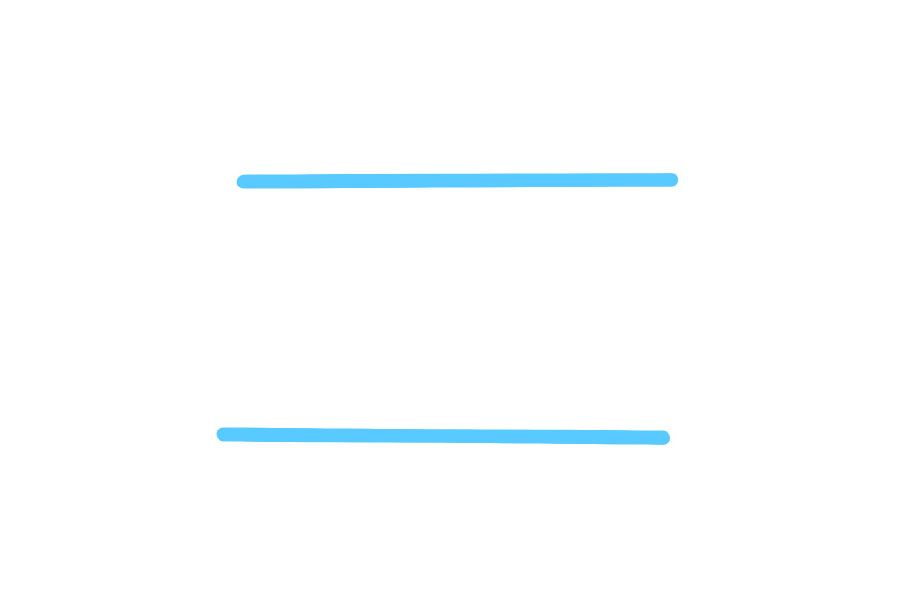 步骤1：画两横线。