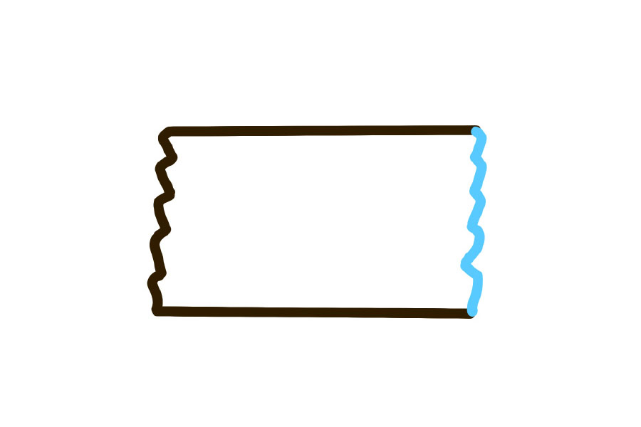 步骤3：画右边的折线。