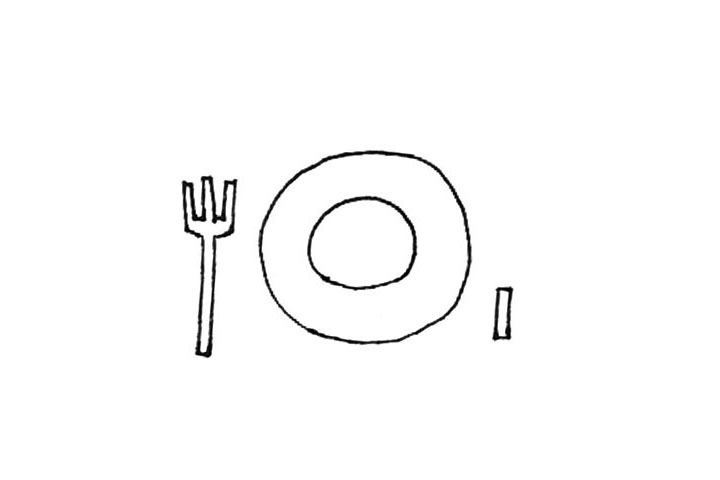 步骤5：右边画上一个小的方形。