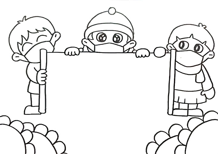 抗击疫情简笔画怎么画-图2