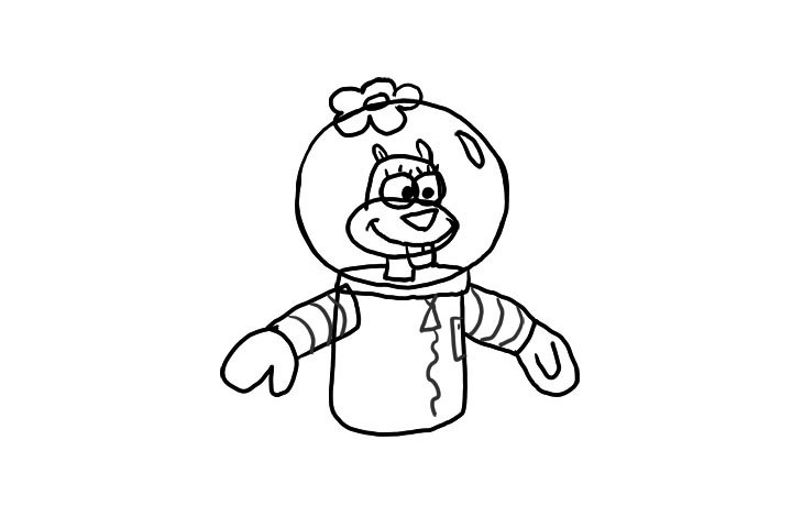 步骤7：画出它一幅的纹路。