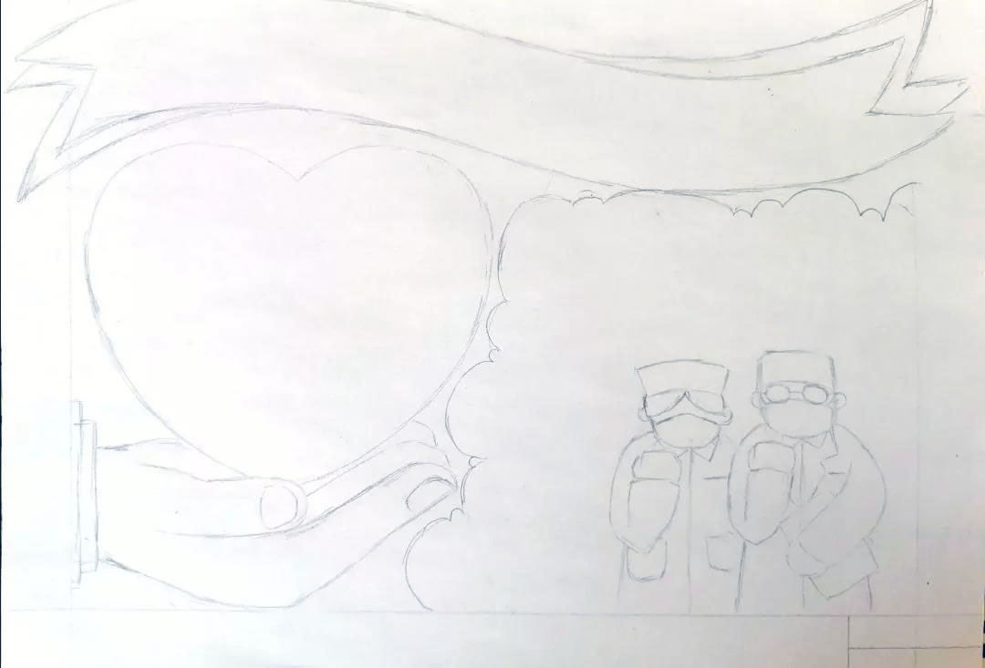 “病毒无情，人间有爱”主题手抄报-图1