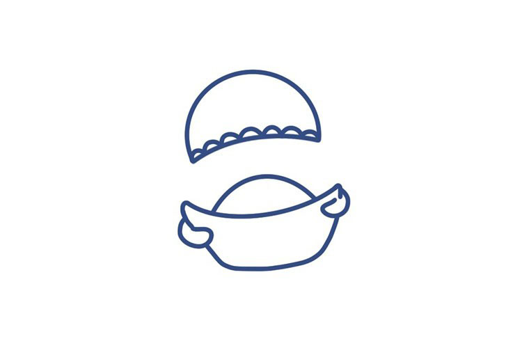 步骤2：接着画财神的帽子。