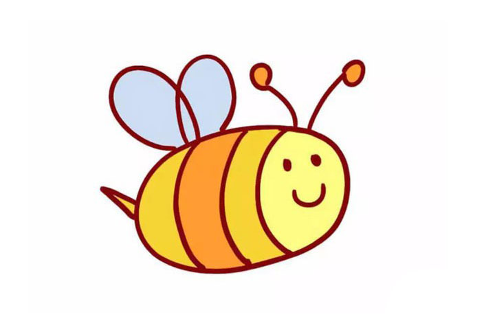 小蜜蜂简笔画画法教程