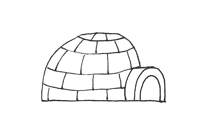 步骤5：在横线之间再画上竖的短线，注意交错间隔。