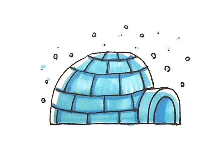 冰屋简笔画画法步骤