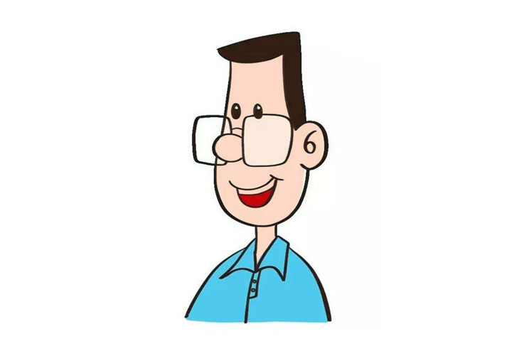 小头爸爸简笔画教程