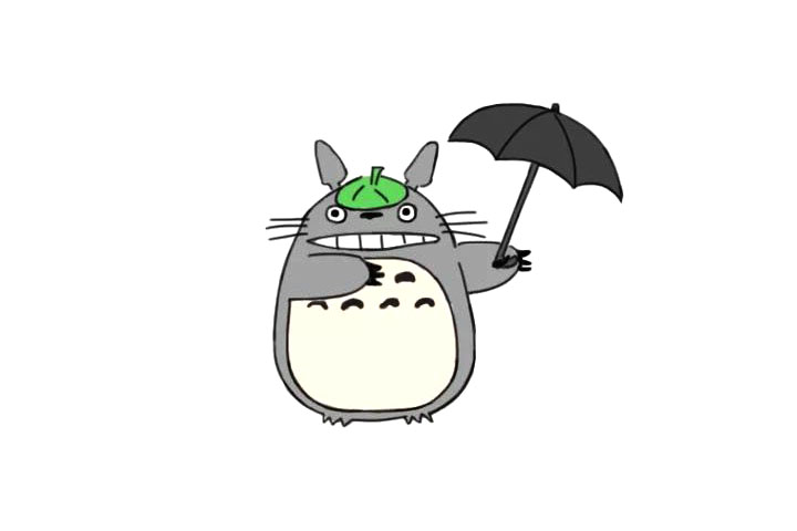 卡通龙猫简笔画教程