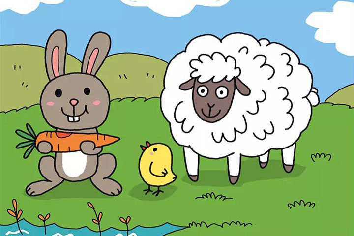 农场里的小动物简笔画画法步骤