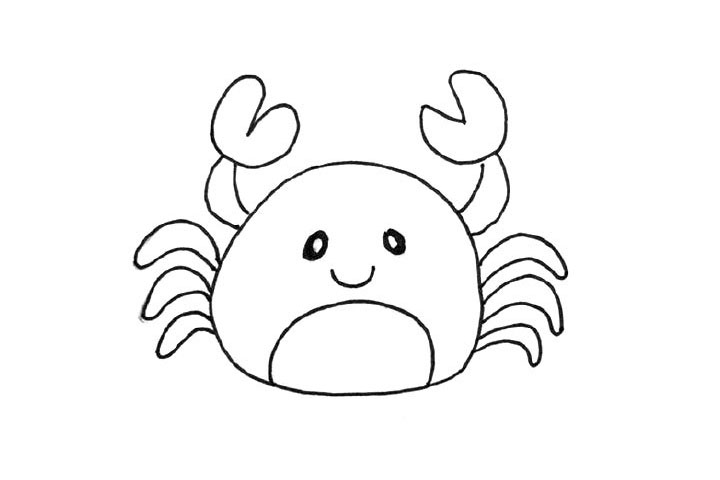 步骤4：画出她可爱的眼睛和嘴巴。