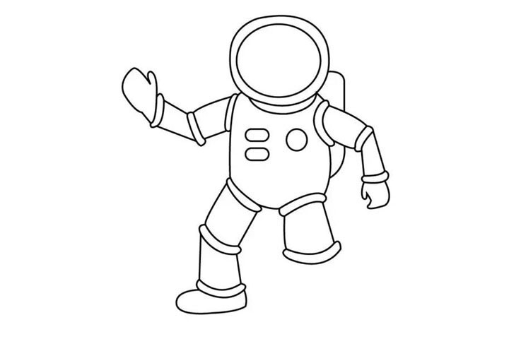 步骤9：哎呀，还没有穿完，先画左脚的部分。