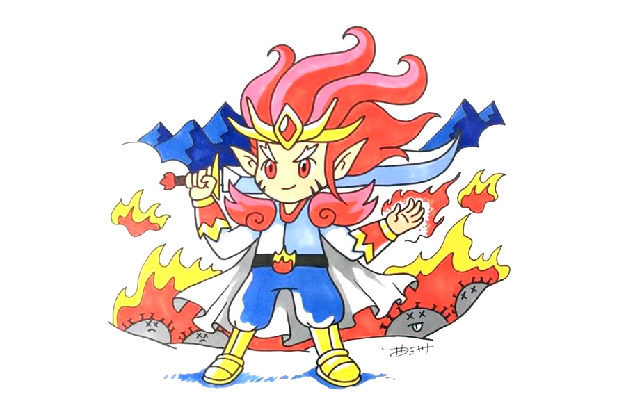 抗击病毒的火神英雄简笔画