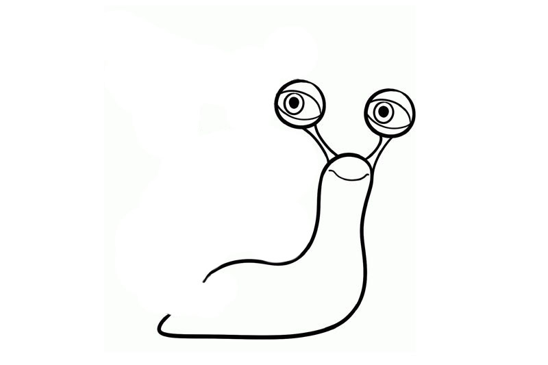 步骤2：画嘴巴和眼睛。