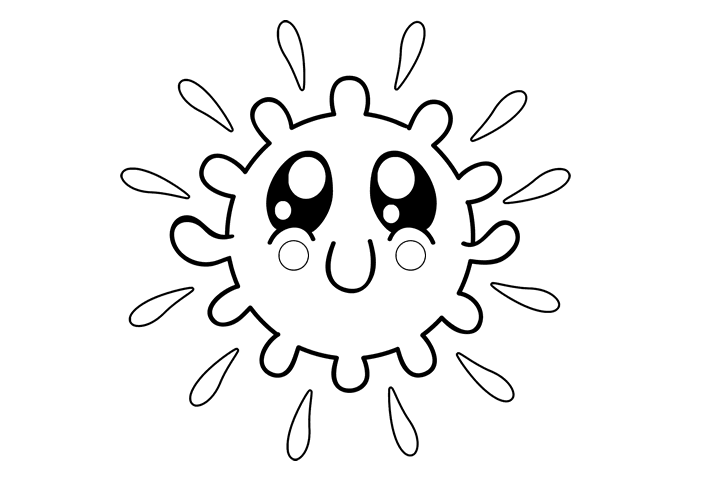 卡通太阳天气图标的画法-图1