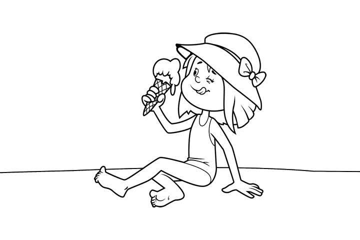 沙滩上玩耍的小女孩-图7