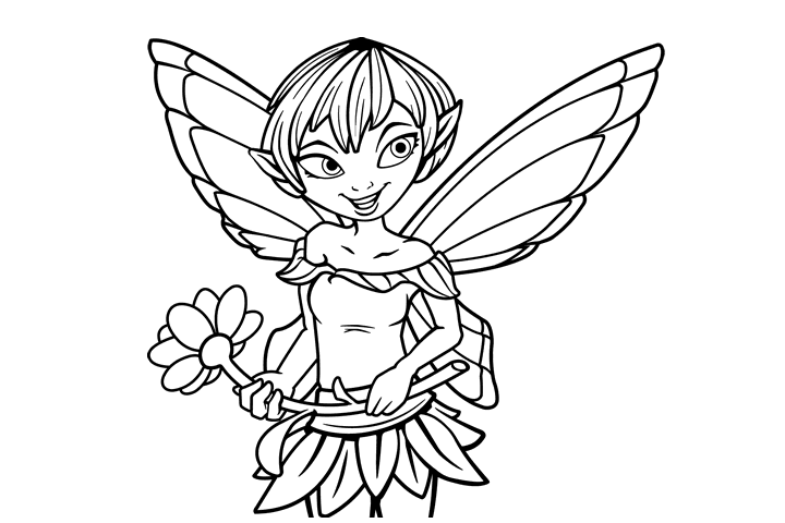 可爱的花仙子简笔画-图4