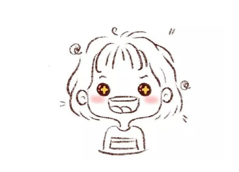 可爱的女孩卡通头像简笔画-图1