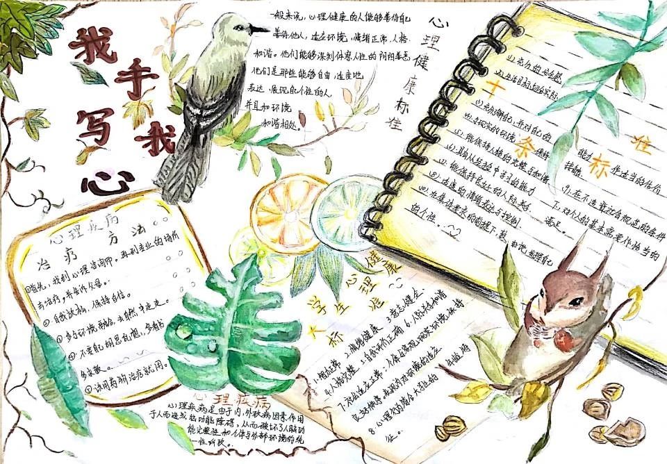 阳光心理，健康成长手抄报-图4