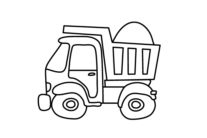 各种工程作业车的简笔画-图5