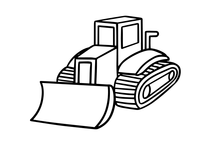 各种工程作业车的简笔画-图8