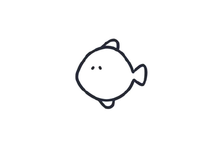 可爱小鱼简笔画教程-图4