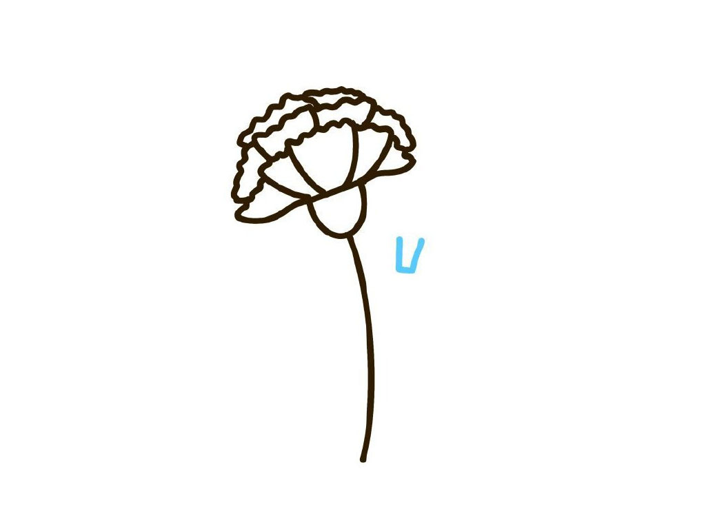 步骤4：再画一朵小朵的。