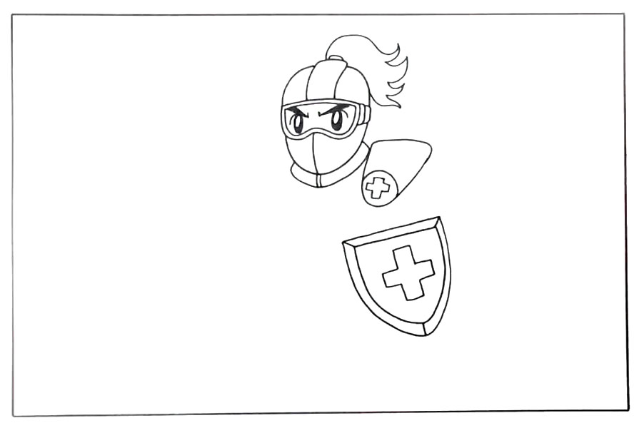 抗击病毒手抄报怎么画-图2