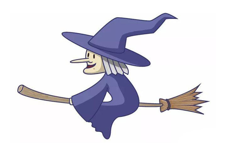 万圣节女巫简笔画画法步骤