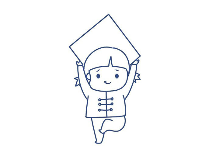 步骤7：画福娃的五官。