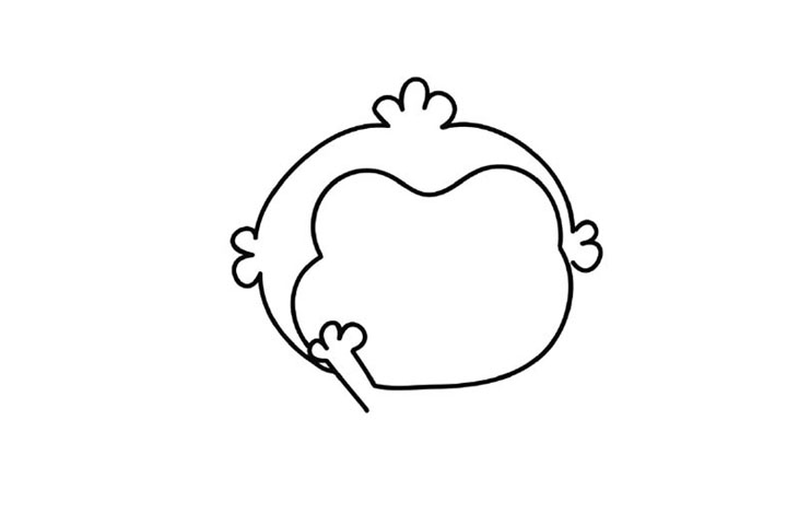 步骤4：完善头部和脸部轮廓。