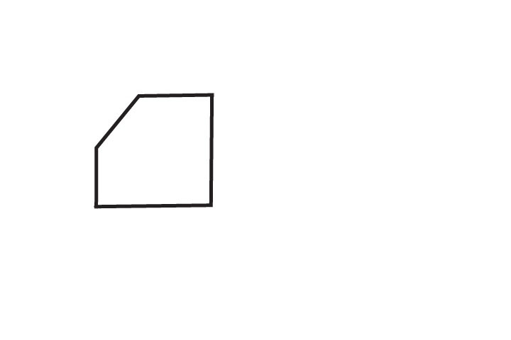 步骤1：先画出货车驾驶室。