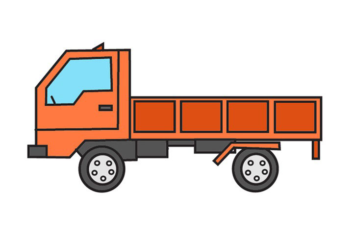 大货车简笔画教程