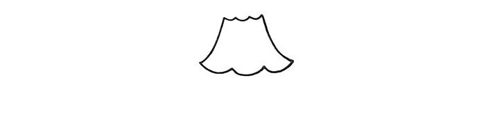 步骤3：用大波浪线画出台灯的底部。