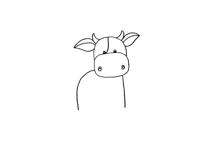 步骤8：接着在画出它的身体.注意线条的变化。