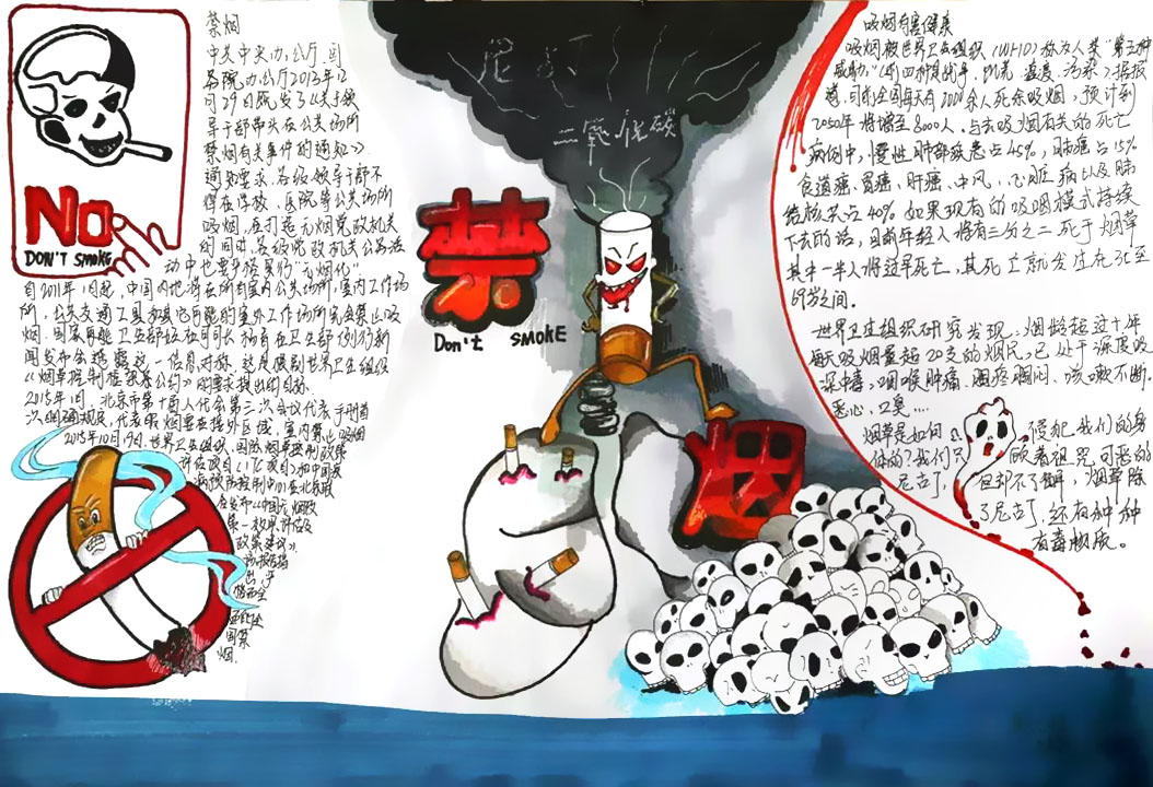 5.31世界无烟日手抄报图片-图4