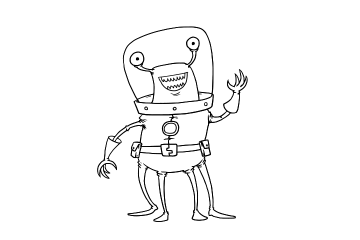 外星人简笔画图片-图6