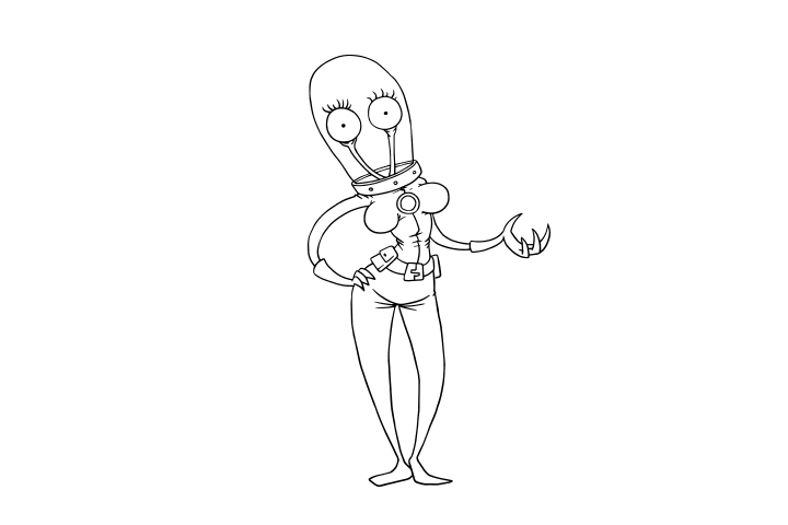 外星人简笔画图片-图8